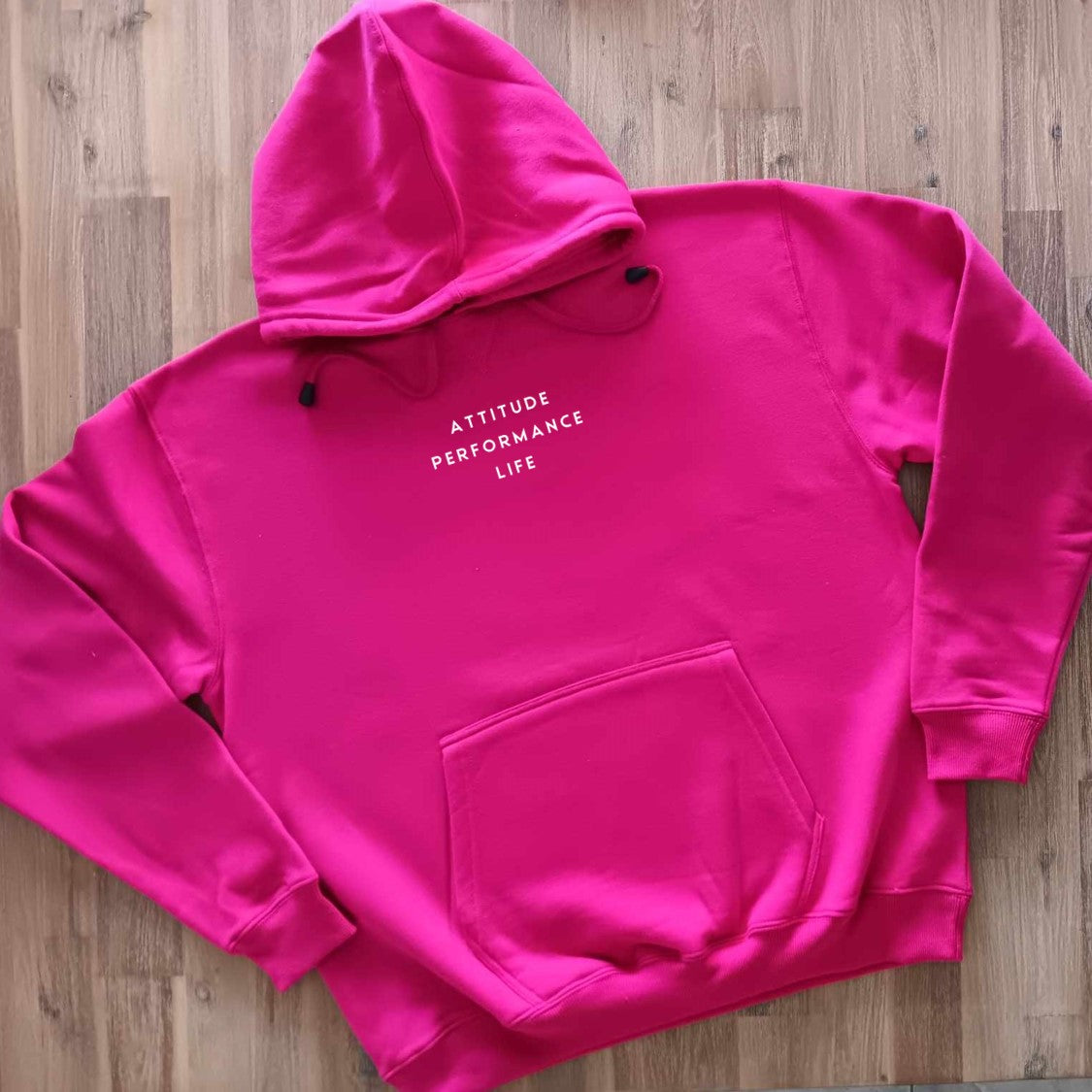 Hot Pink Hoodie - Attitude Collection' Classic White