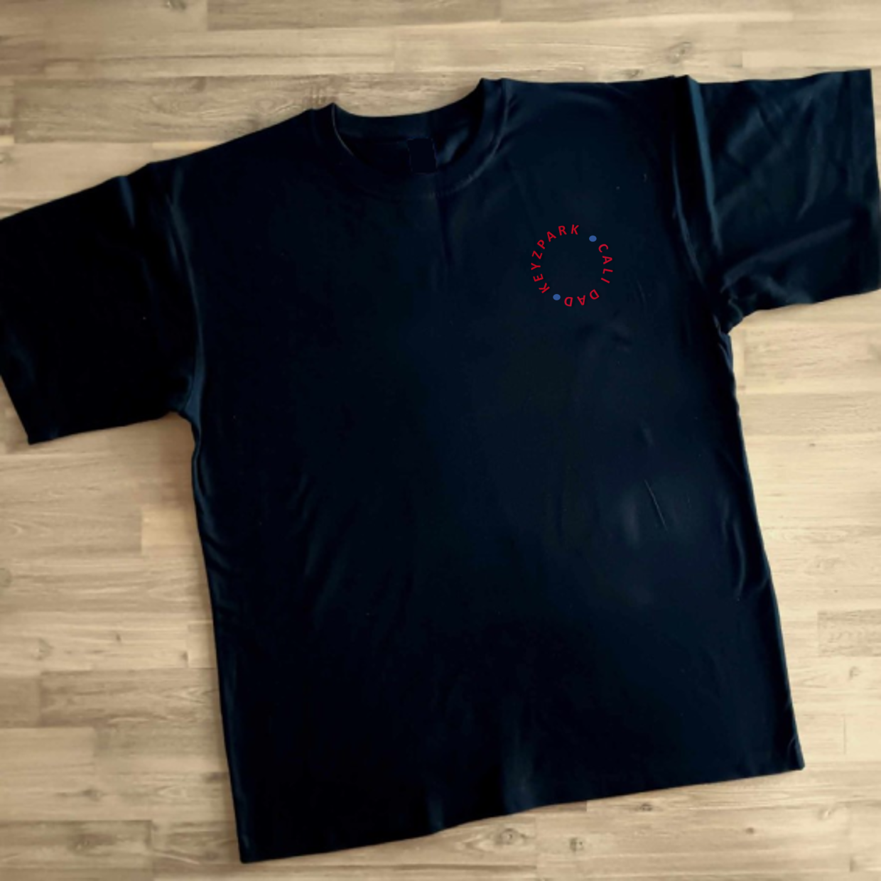 'Keyzpark Cali Dad' Logo Collection - Black Std T-shirt
