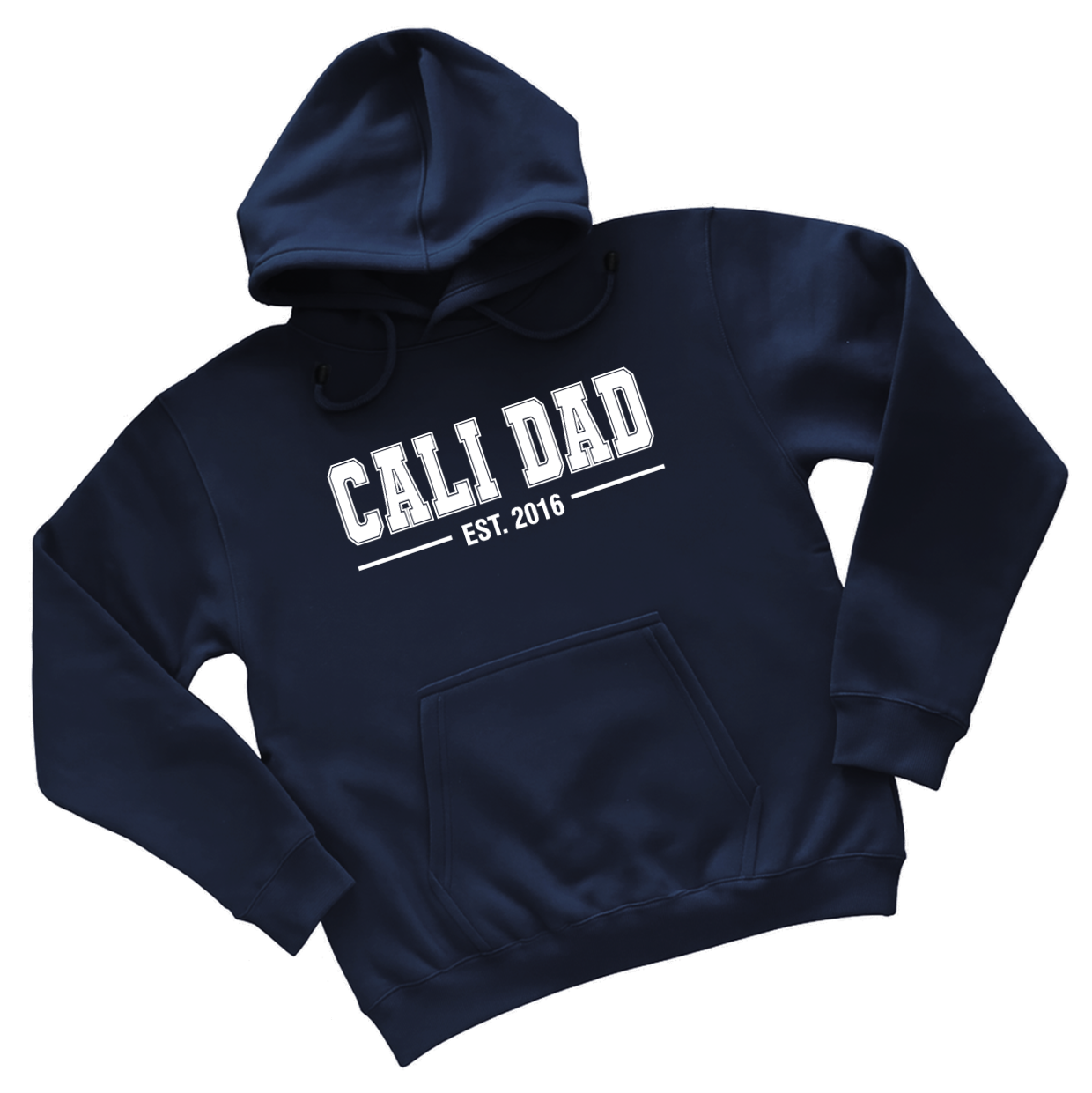 'Cali Dad' 2026 Collection - Classic White - Navy Blue Apparel
