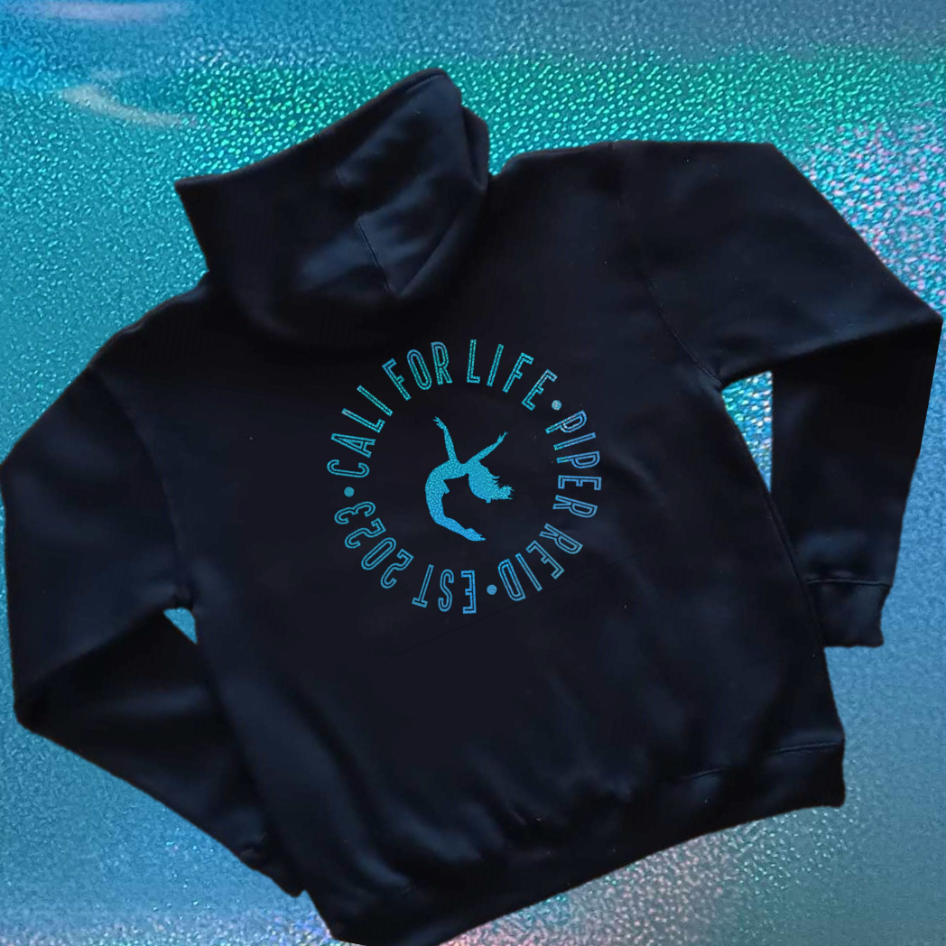 'Gem's Belle Collection' - Aqua Blue Holographic - Ladies & Men's Purple Hoodie