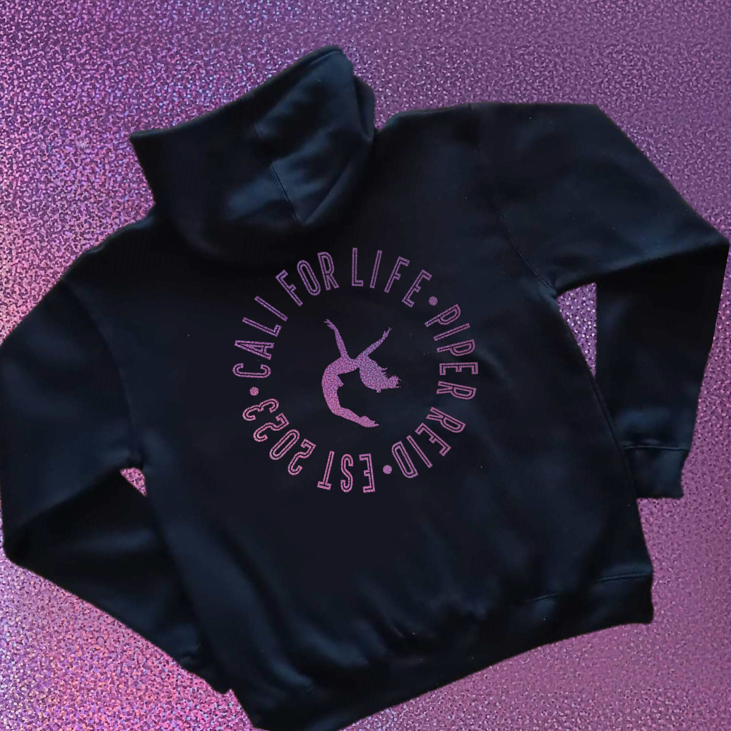 'Gem's Belle Collection' - Purple Holographic - Ladies & Men's Black jumper