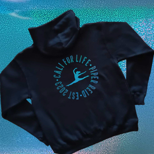 'Gem's KC Collection' - Aqua Blue Holographic - Ladies & Men's Purple Hoodie