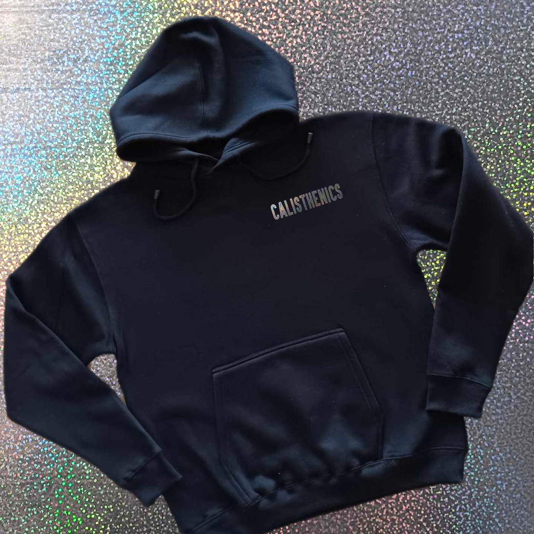 'Gem's Belle Collection' - Silver Holographic - Ladies & Men's Black Hoodie